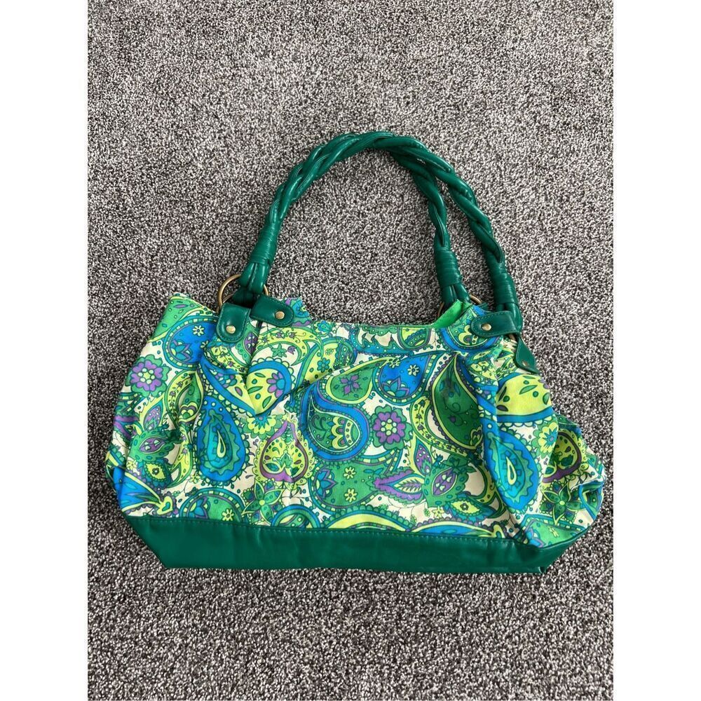 Target green paisley print shoulder bag